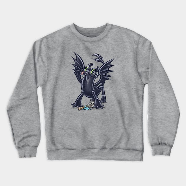 Toothless Crewneck Sweatshirt by majanation